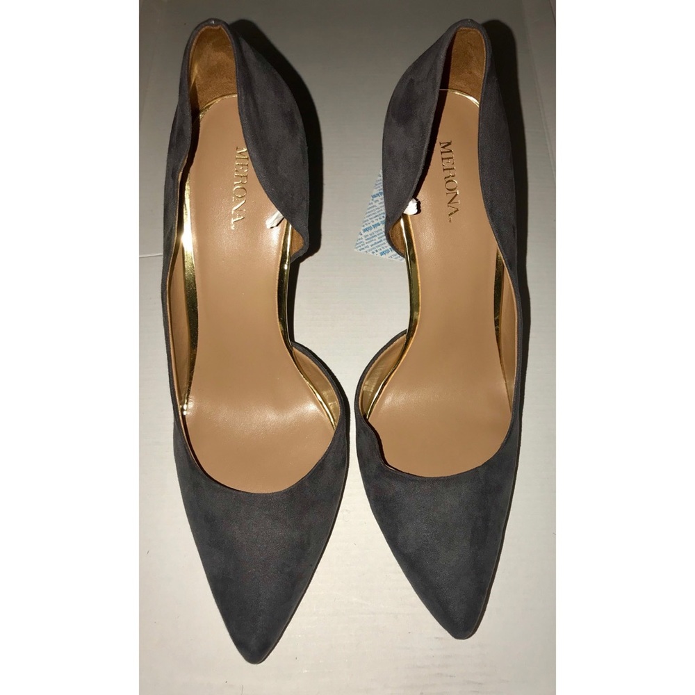Merona Dark Gray Heels NWOT